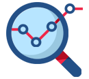 keyword analysis infographic icon